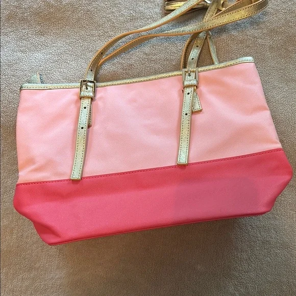 Spartina 449 Pink and Gold Tote Bag with Chic Design - Picture 3 of 6